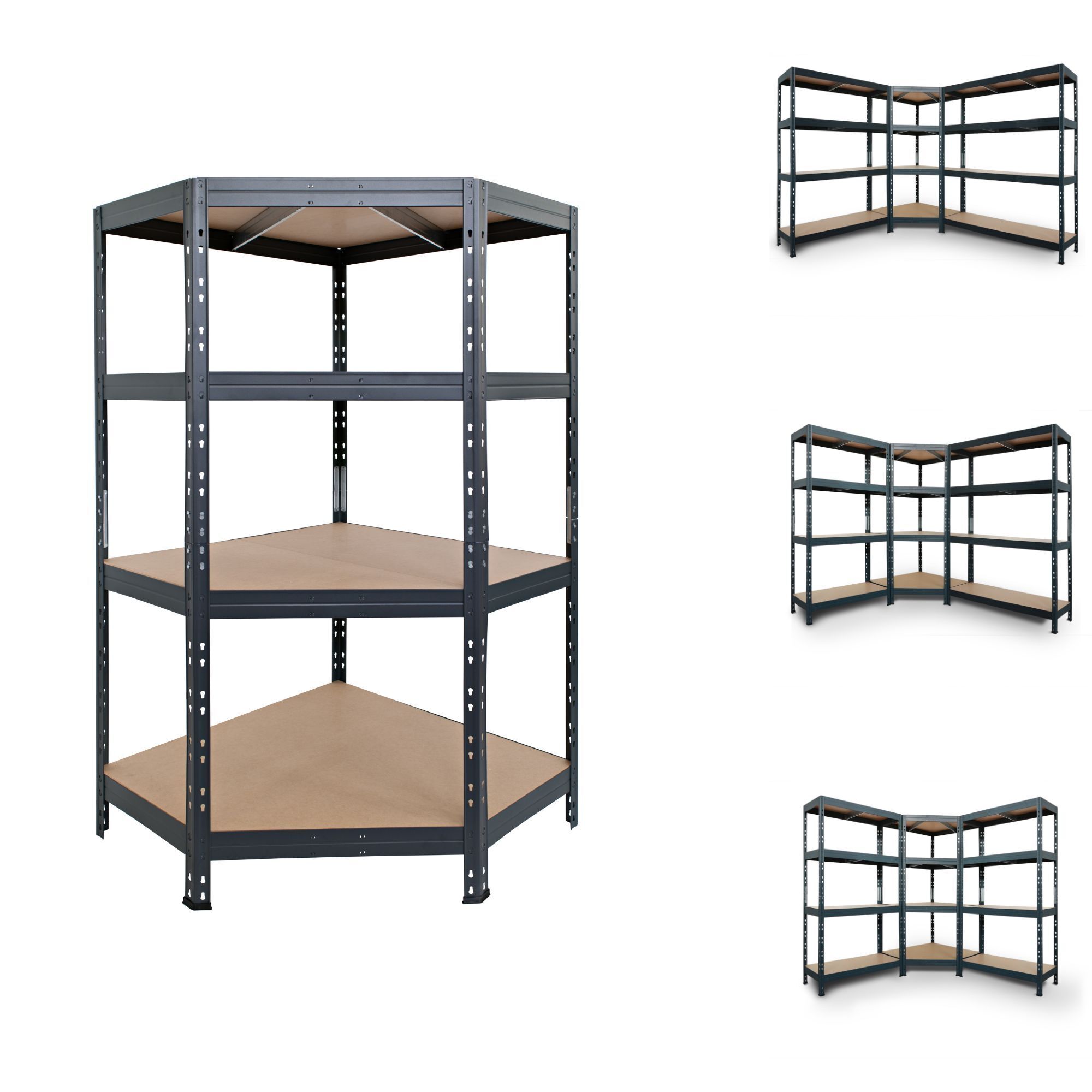 AR Shelving Garage Series Metal Corner Shelf, 24in., 500-Lb. Capacity per Level